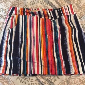 Colorful Striped Women's Skirt
